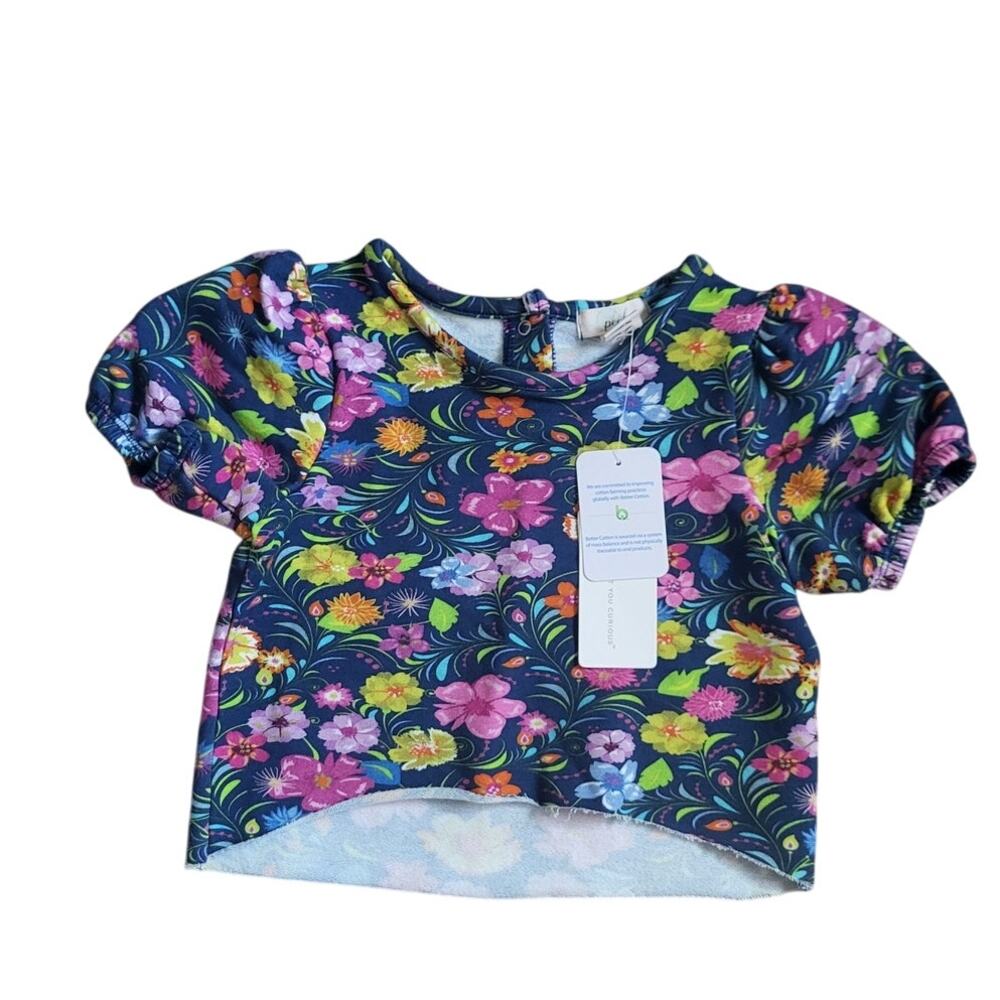 Peek Bright Colorful Floral Cotton Modal Blend Spring Shirt 18-24 mths NEW - Picture 1 of 5